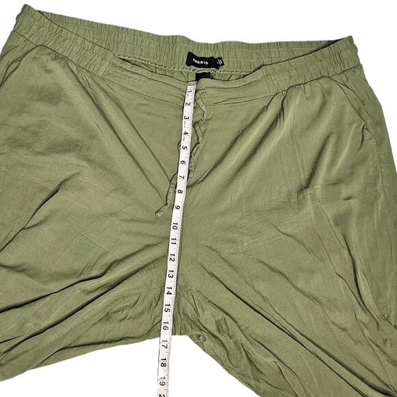 Torrid Plus Size Relaxed Tapered Stretch Challis High Rise Pants - Picture 5 of 7